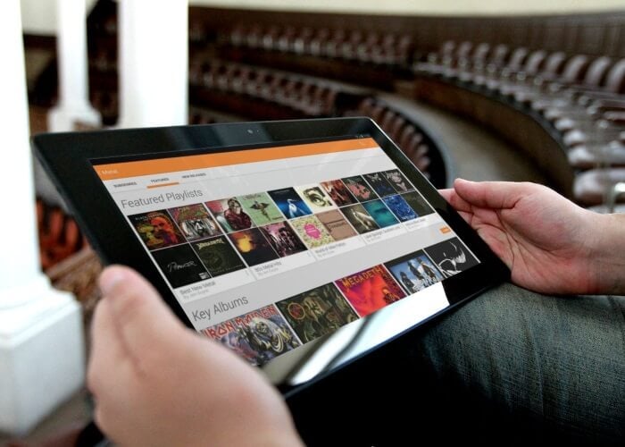 Лучшие приложения для прослушивания музыки онлайн на Android. Google Play Music. Фото.