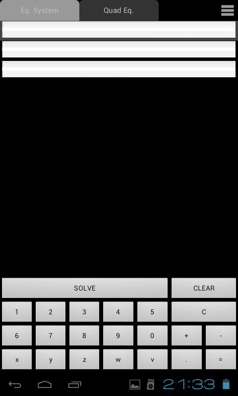 Системы линейных уравнений решаются одним касанием. Системы линейных уравнений решаются одним касанием. Фото.