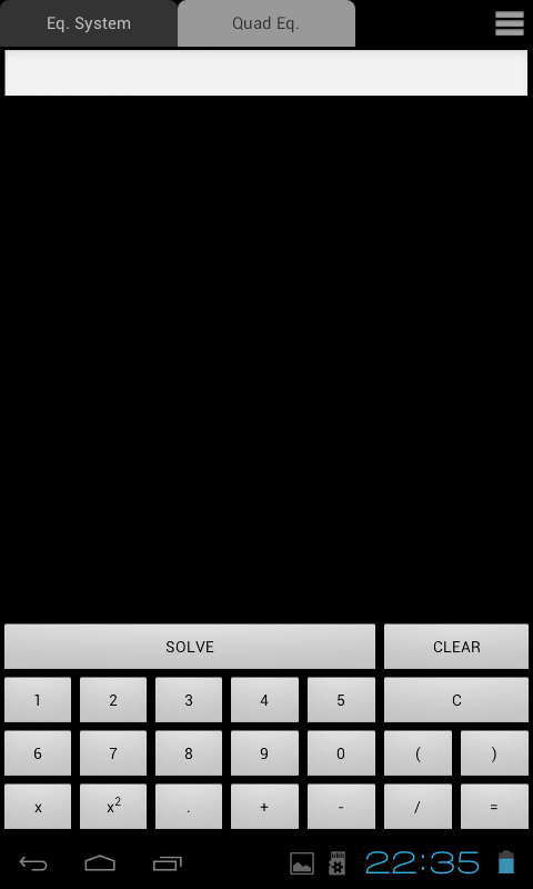 Системы линейных уравнений решаются одним касанием. Системы линейных уравнений решаются одним касанием. Фото.