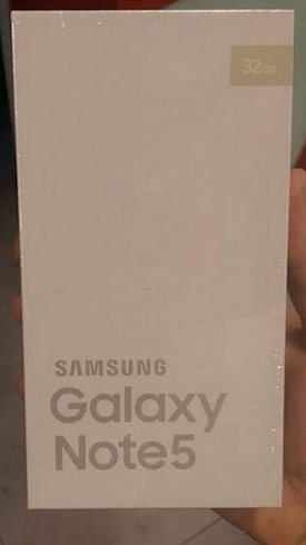 Упаковка Galaxy Note 5 уже здесь. Фото.
