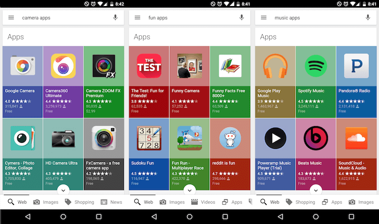 Google продемонстрировала новый способ поиска приложений. Фото.
