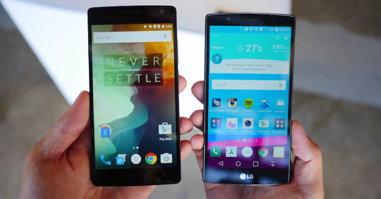 Сравнение OnePlus 2 и LG G4. Фото.