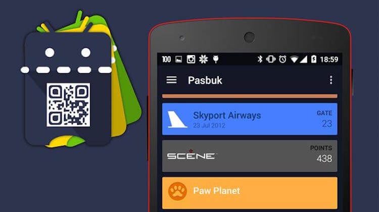 Pasbuk — аналог одноименного приложения на iOS для Android. Фото.