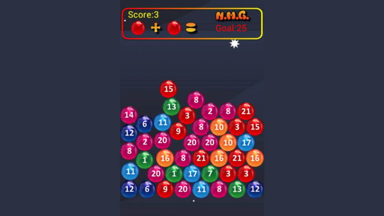 Number Math Game — числовой «суммирующий тетрис». Фото.