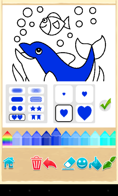 Урок рисования с дельфинами для малышей. Фото.
