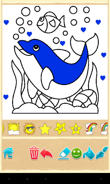 Урок рисования с дельфинами для малышей. Фото.