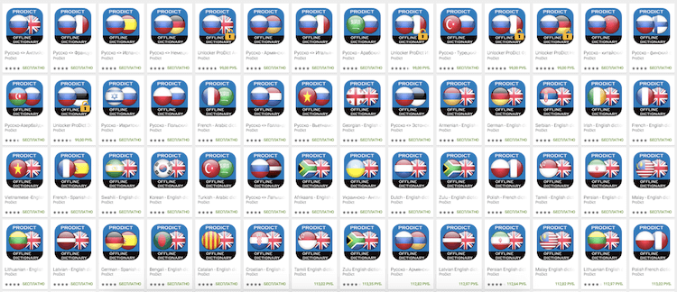Словари от ProDict — отличное решение для изучающих иностранные языки. Фото.