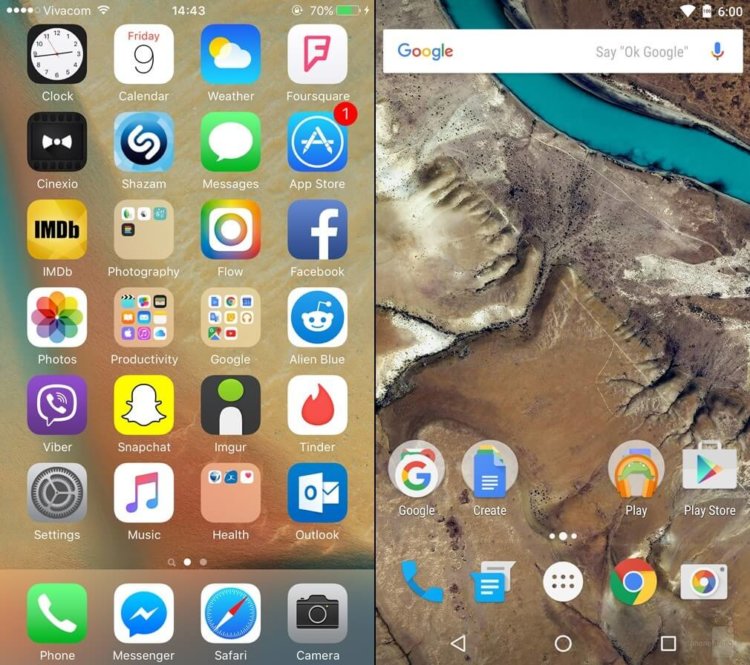 iOS 9 vs. Android 6.0: визуальное сравнение. Экран блокировки и рабочий стол. Фото.