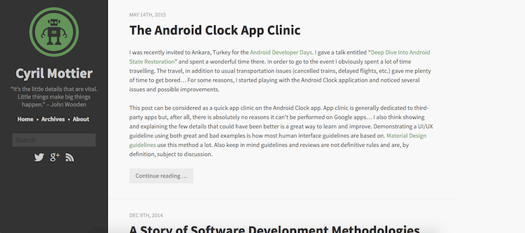 Шесть блогов для Android-разработчиков. Блог Cyril Mottier. Шесть блогов для Android-разработчиков. Блог Cyril Mottier. Фото.