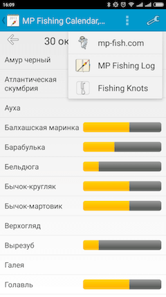 Рыболовный календарь MP-Fish — мужской календарь. Фото.