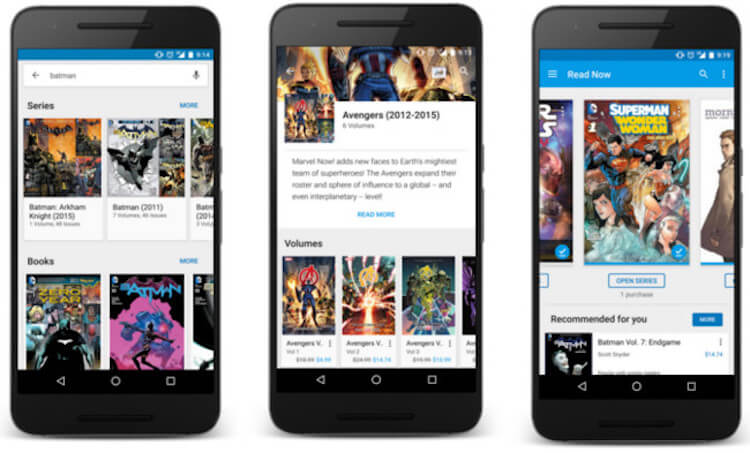 С Google Play Книги теперь намного удобнее читать комиксы. Фото.