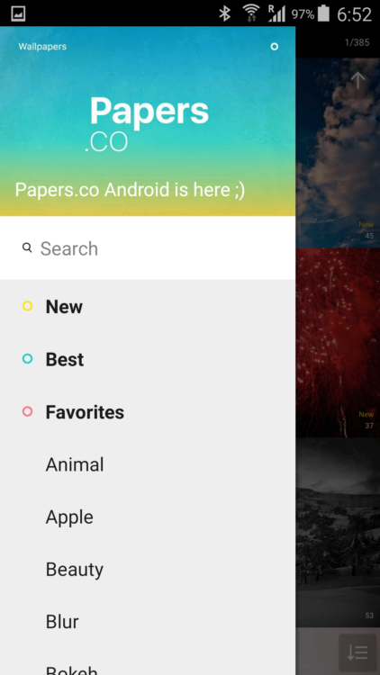 Papers.co теперь и на Android. Фото.
