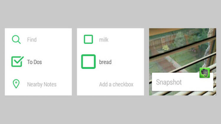 Пять полезных приложений для Android Wear. Evernote. Фото.