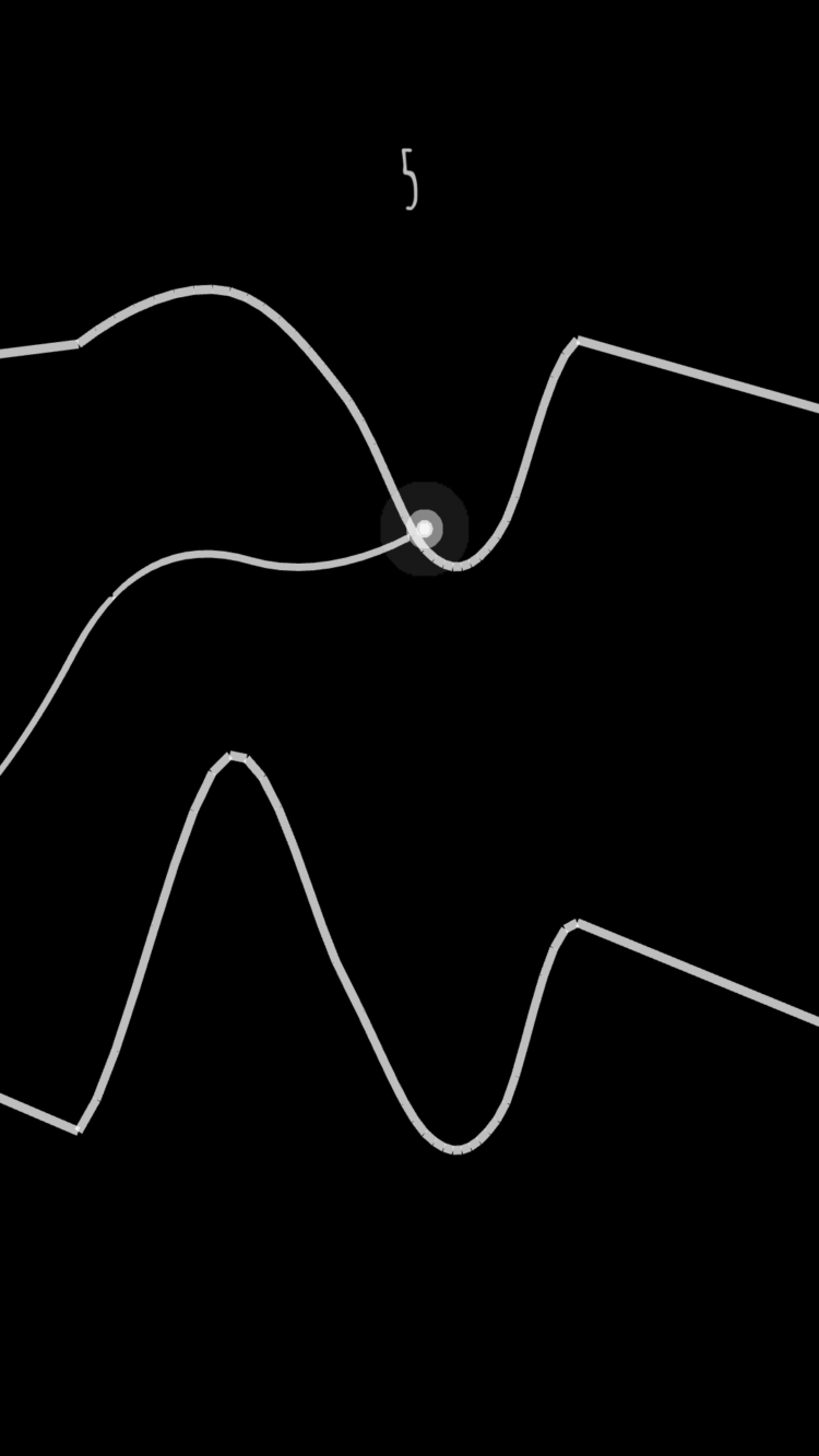 Line — последователь Flappy Bird для AMOLED-экранов. Фото.