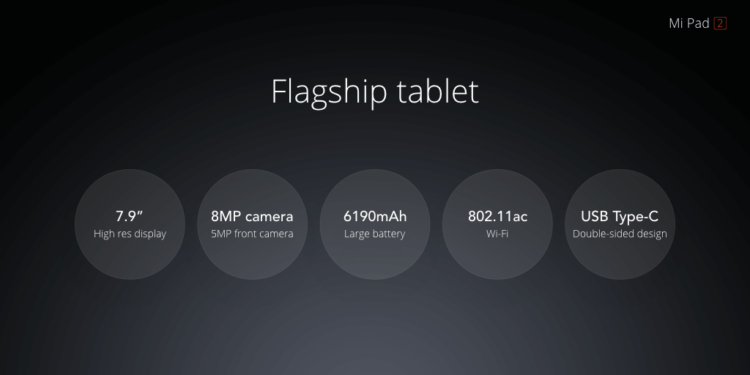 Xiaomi представила Redmi Note 3 и Mi Pad 2. Mi Pad 2. Фото.