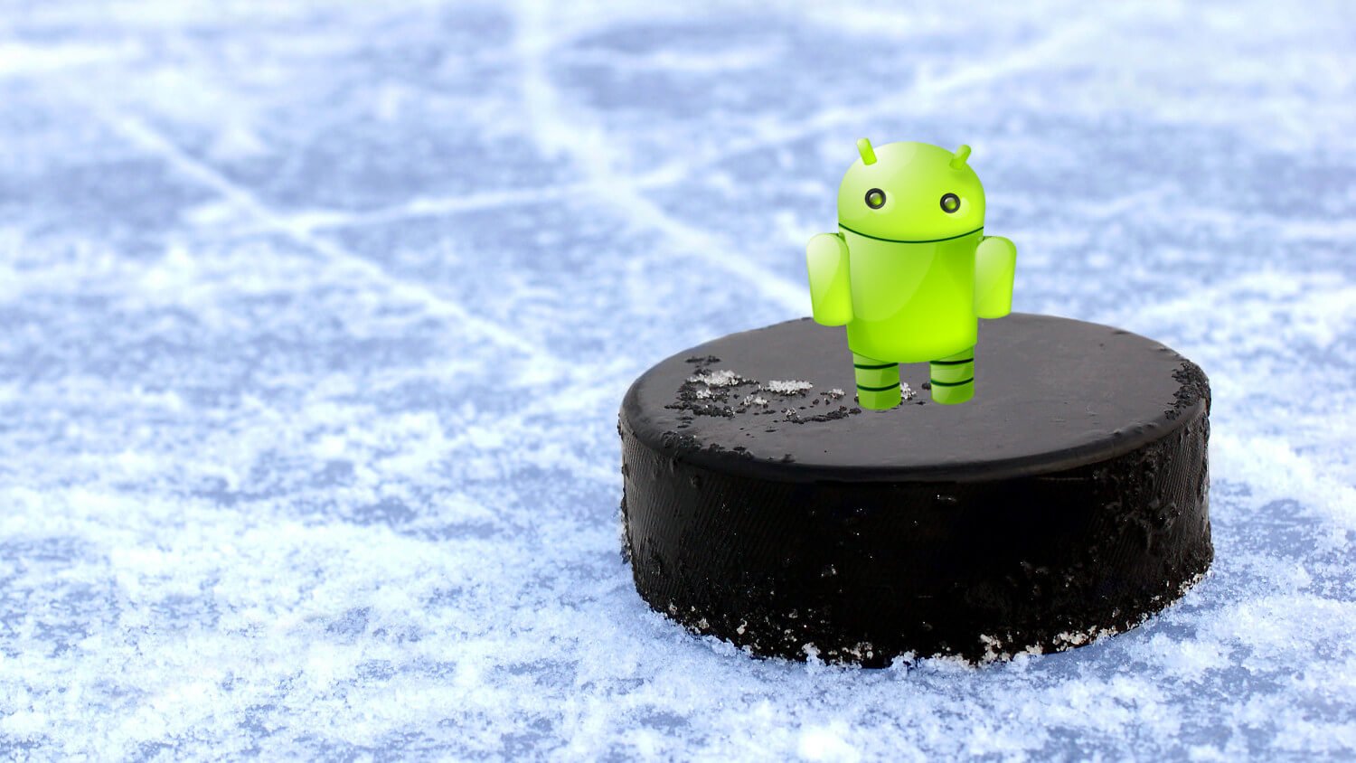 С Android играют в хоккей не выходя из дома. Фото.