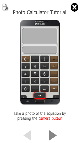 Калькулятор, фотографирующий пример и решающий его. Фото.