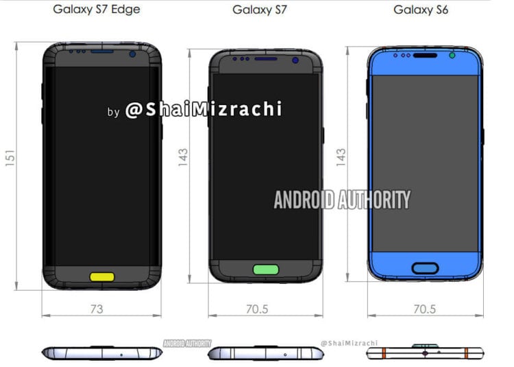 Характеристики и внешний вид Galaxy S7 и S7 Edge. Фото.