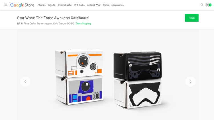 Google дарит Cardboard в раскраске героев Звездных войн. Фото.