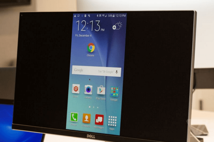 CES 2016: Монитор Dell — беспроводная зарядка смартфона. Фото.