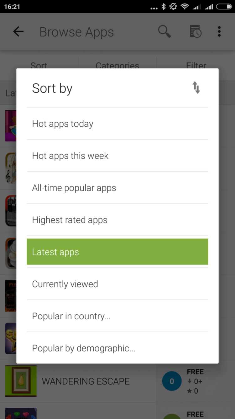 Как искать самые новые приложения в Google Play. Фото.