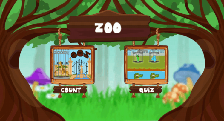 Цифры и геометрические фигуры дети изучают в зоопарке и лесу. Цифры и геометрические фигуры дети изучают в зоопарке и лесу. Фото.