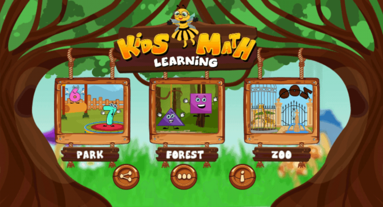 Цифры и геометрические фигуры дети изучают в зоопарке и лесу. Цифры и геометрические фигуры дети изучают в зоопарке и лесу. Фото.