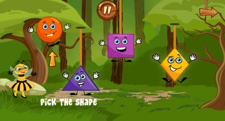 Цифры и геометрические фигуры дети изучают в зоопарке и лесу. Цифры и геометрические фигуры дети изучают в зоопарке и лесу. Фото.