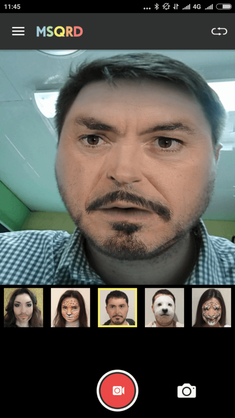 Приложение MSQRD добралось до Android в бета-версии. Фото.
