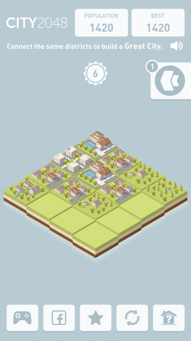 City 2048 — строим город, играя в 2048. Фото.