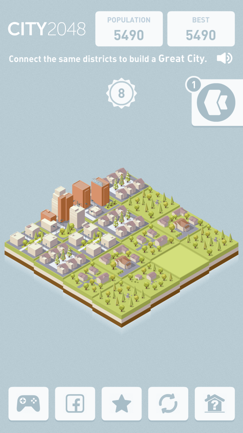 City 2048 — строим город, играя в 2048. Фото.