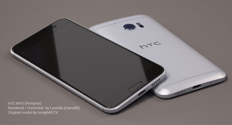 Рендеры HTC 10 в высоком качестве появились в Сети. Фото.
