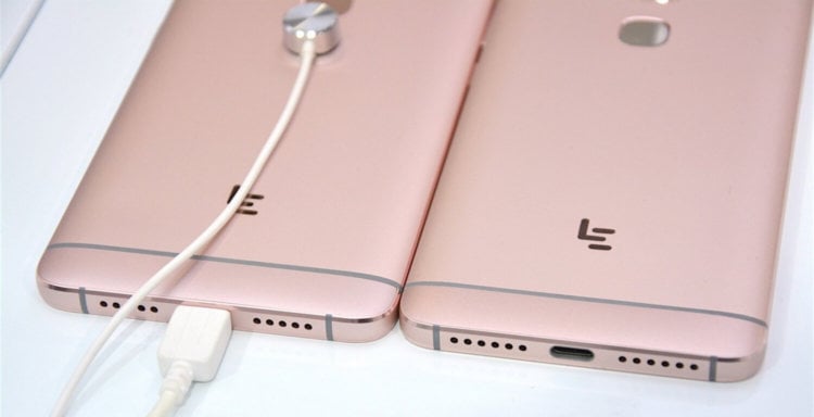 LeEco отказалась от 3,5-мм аудиоджека в пользу разъема USB-C в своих новых смартфонах. Фото.