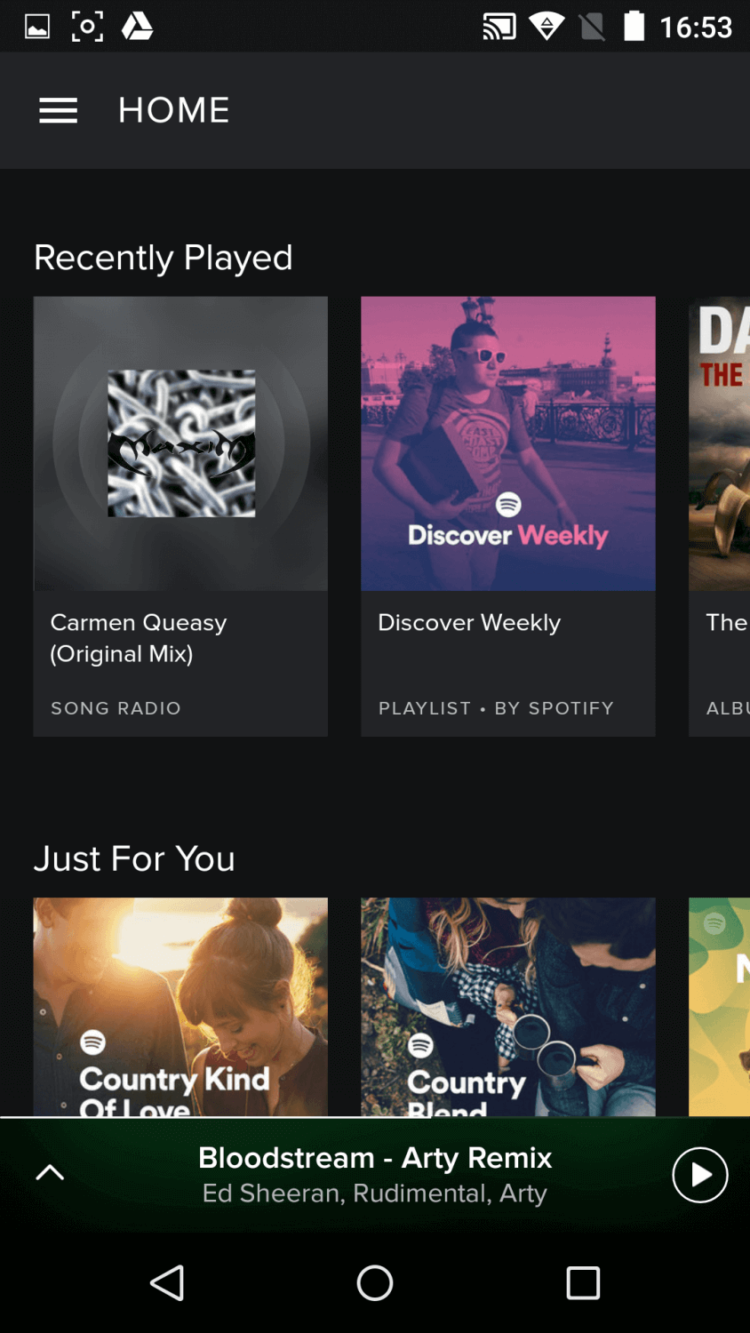 Топ 5 приложений, которые нельзя скачать из Google Play. Spotify. Фото.