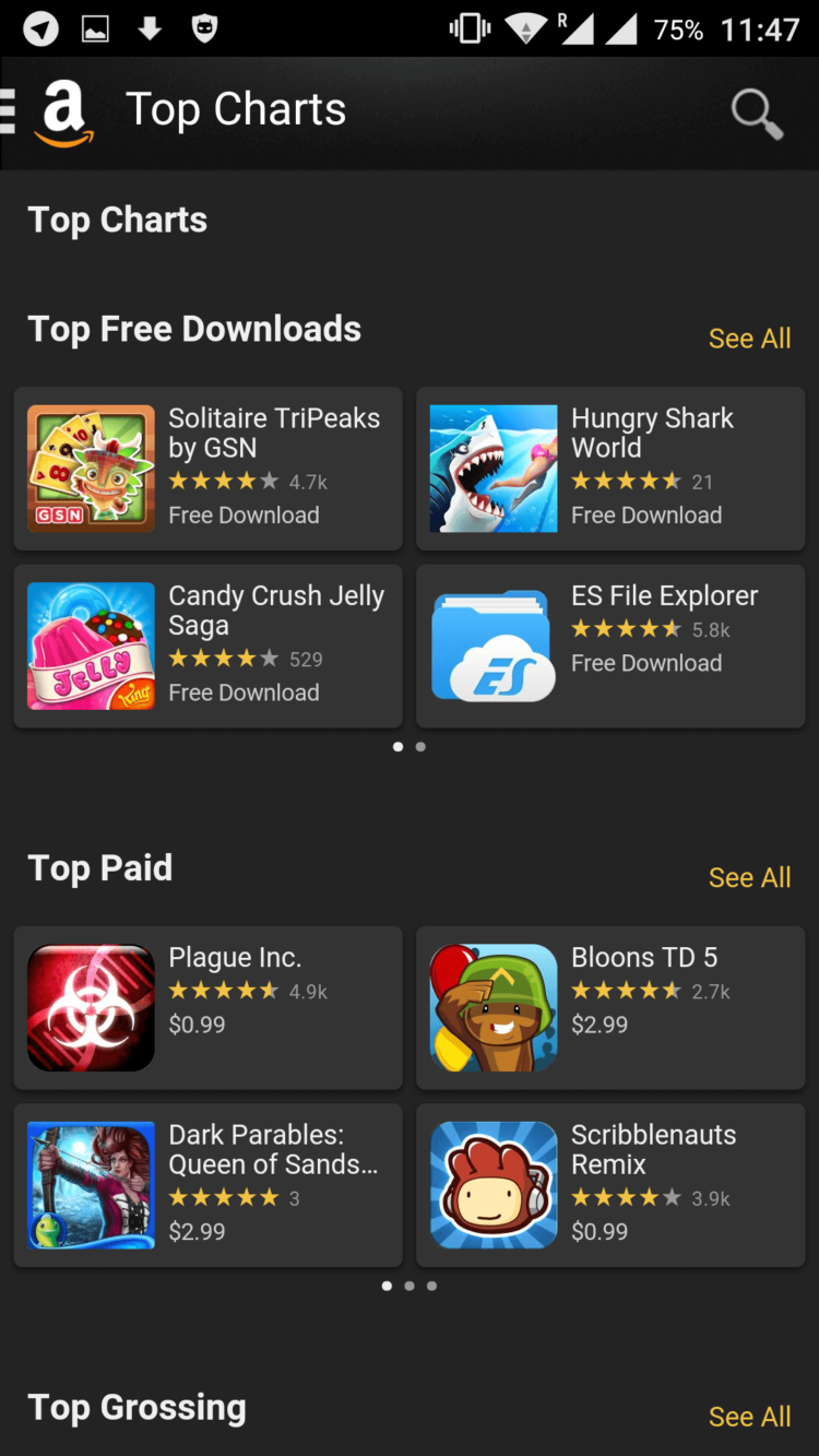Альтернативное мышление: чем заменить Google Play? Amazon Appstore. Фото.
