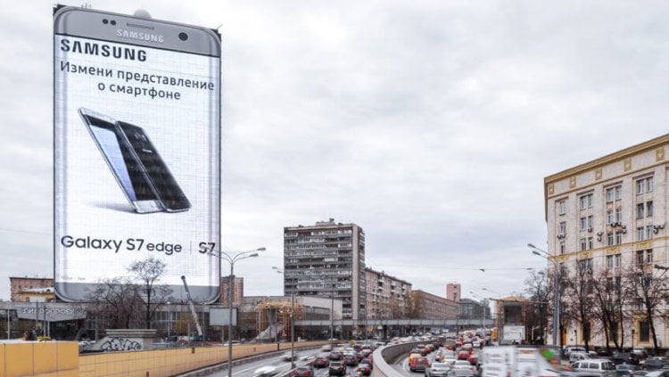 Новости Android, выпуск #68. Как выглядит 80-метровая реклама Galaxy S7 edge? Фото.