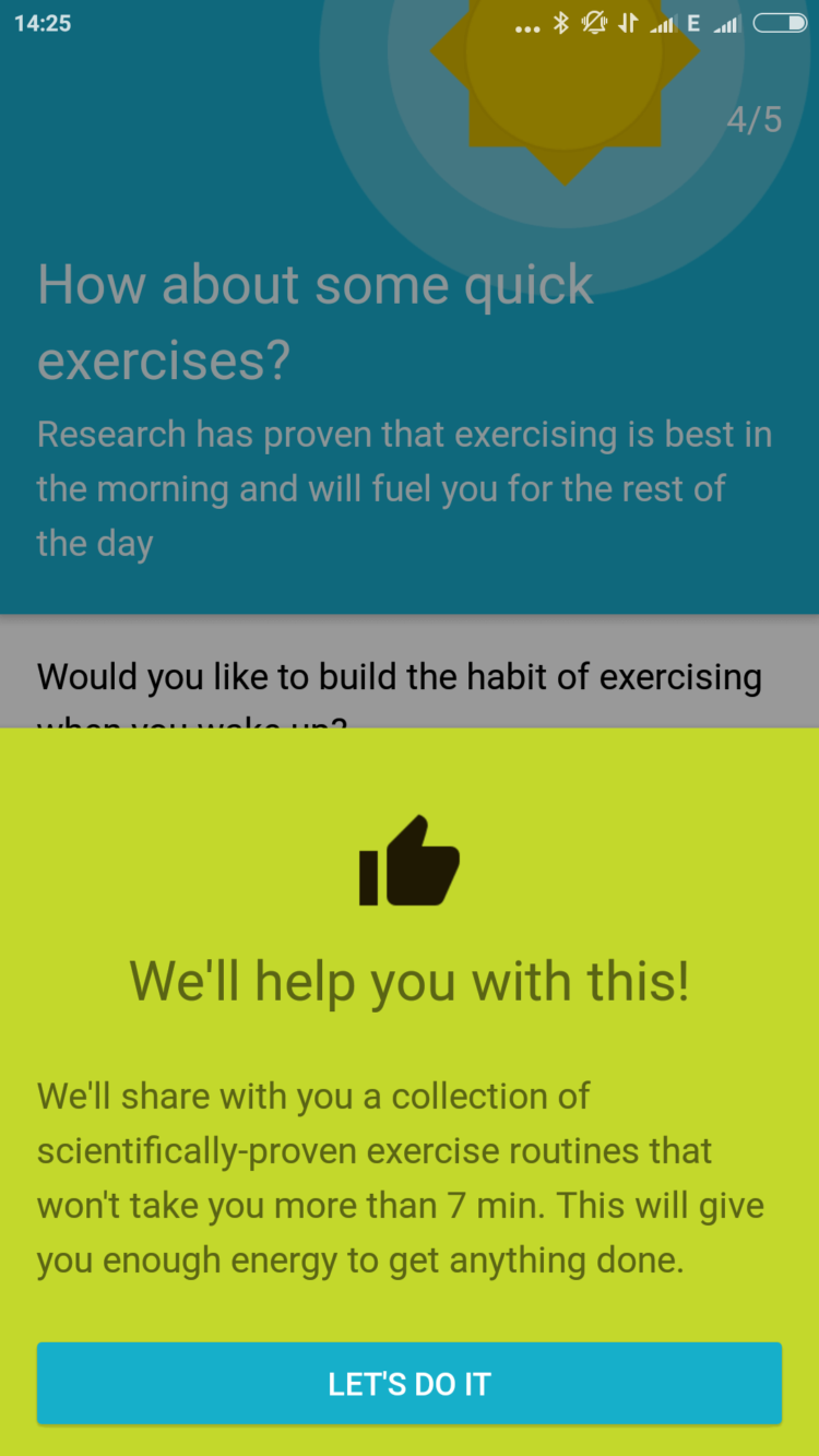 Приложение Fabulous заставляет стать человеком. Фото.