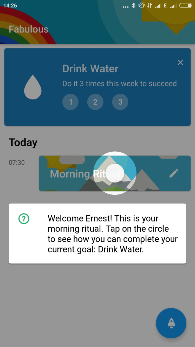Приложение Fabulous заставляет стать человеком. Фото.