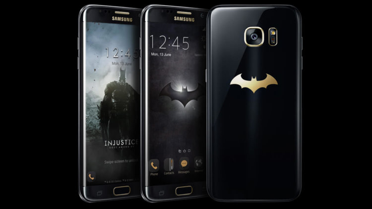 Представлена Бэтмен-версия Samsung Galaxy S7 edge. Фото.