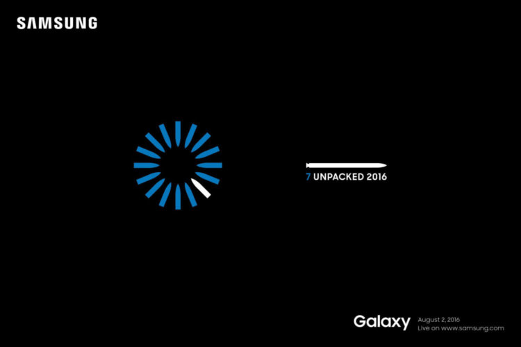 Samsung приглашает на презентацию Galaxy Note 7. Фото.