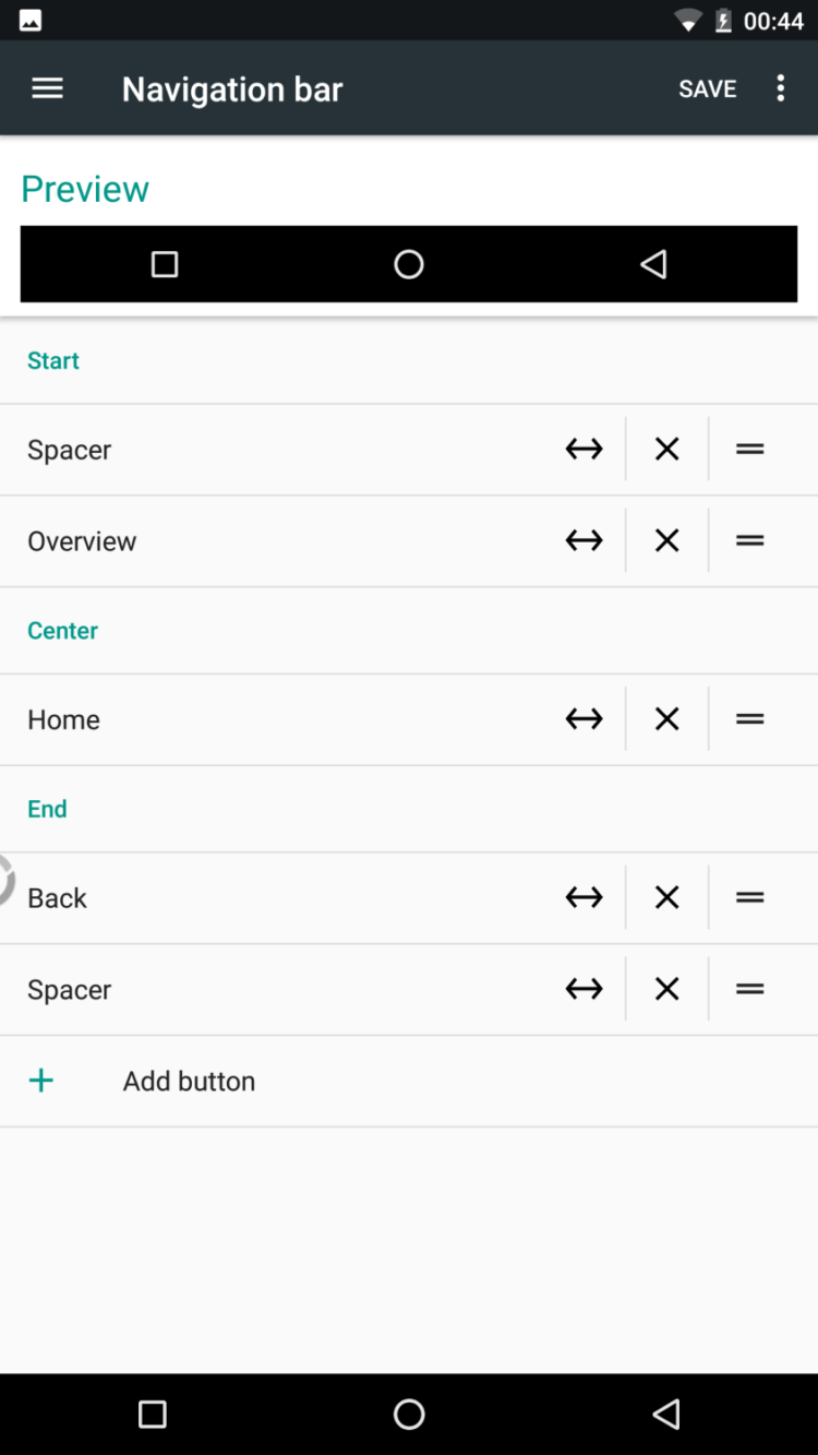 В Android появится возможность кастомизировать панель навигации. Фото.