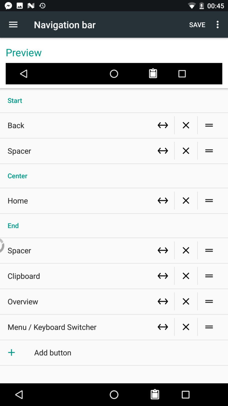 В Android появится возможность кастомизировать панель навигации. Фото.