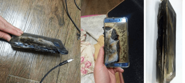 Samsung останавливает поставки Galaxy Note 7 из-за случаев возгорания смартфона. Фото.