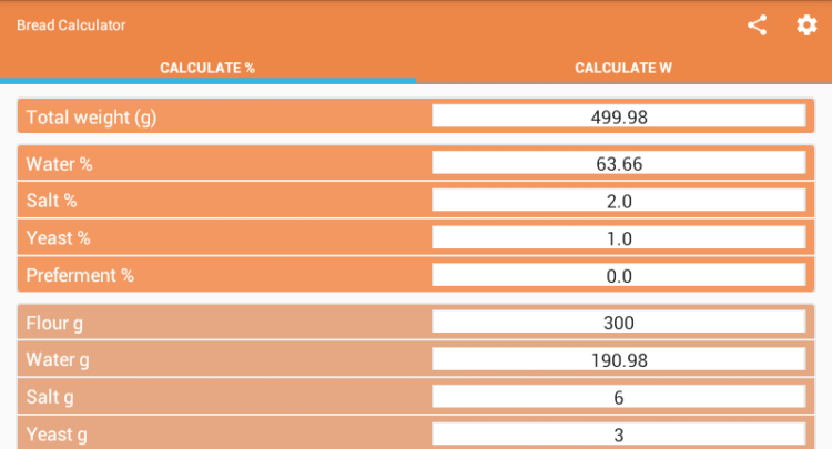 Калькулятор пропорций ингредиентов для домашнего хлеба. Калькулятор пропорций ингредиентов для домашнего хлеба. Фото.