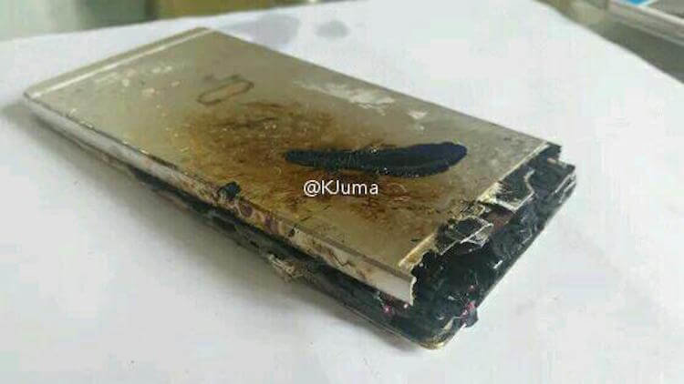 По стопам Samsung: в Сети появились снимки сгоревшего Huawei. Фото.