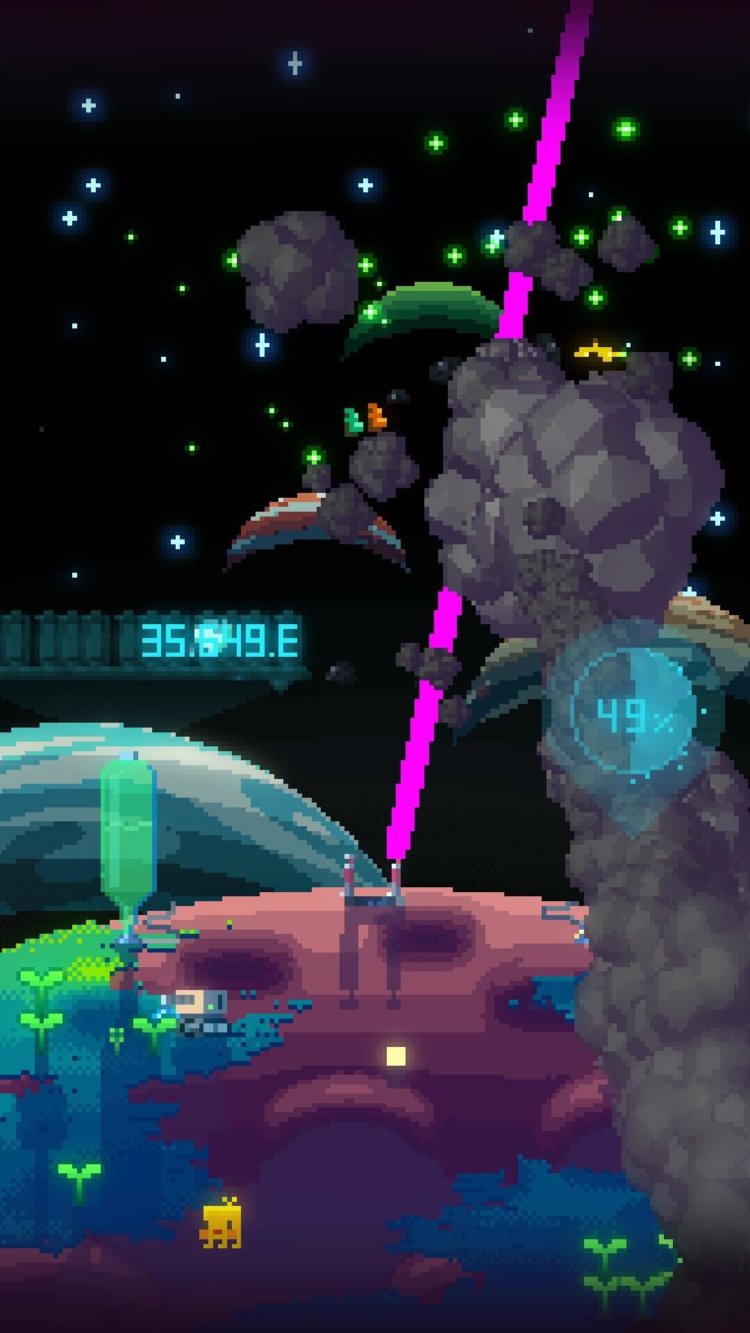 Green The Planet 2 — озелени планету, сбивая комету. Фото.