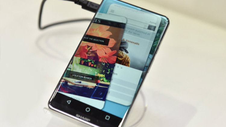 Sharp представит Aquos S2 — безрамочный смартфон со сканером под 4K-дисплеем. Фото.