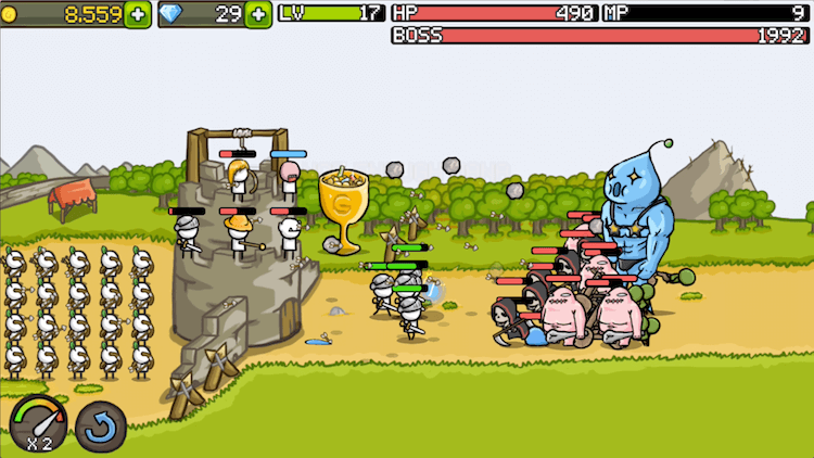 Предновогодняя подборка убойных игр. Grow Castle. Фото.