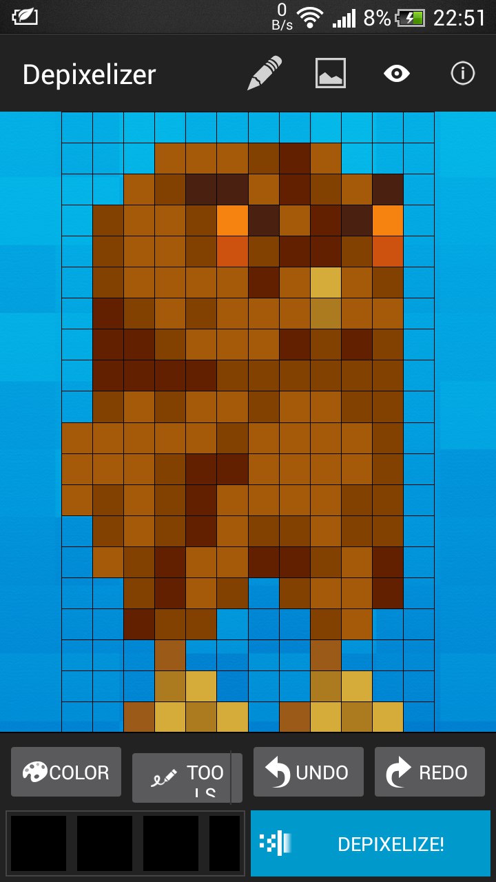 Depixelizer — сглаживание пиксельных изображений. Фото.