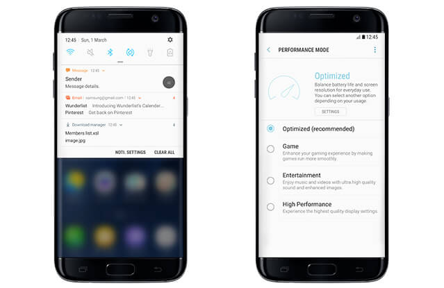 7 нововведений в Android Nougat для Galaxy S7/S7 edge. Различные режимы работы устройства. Фото.